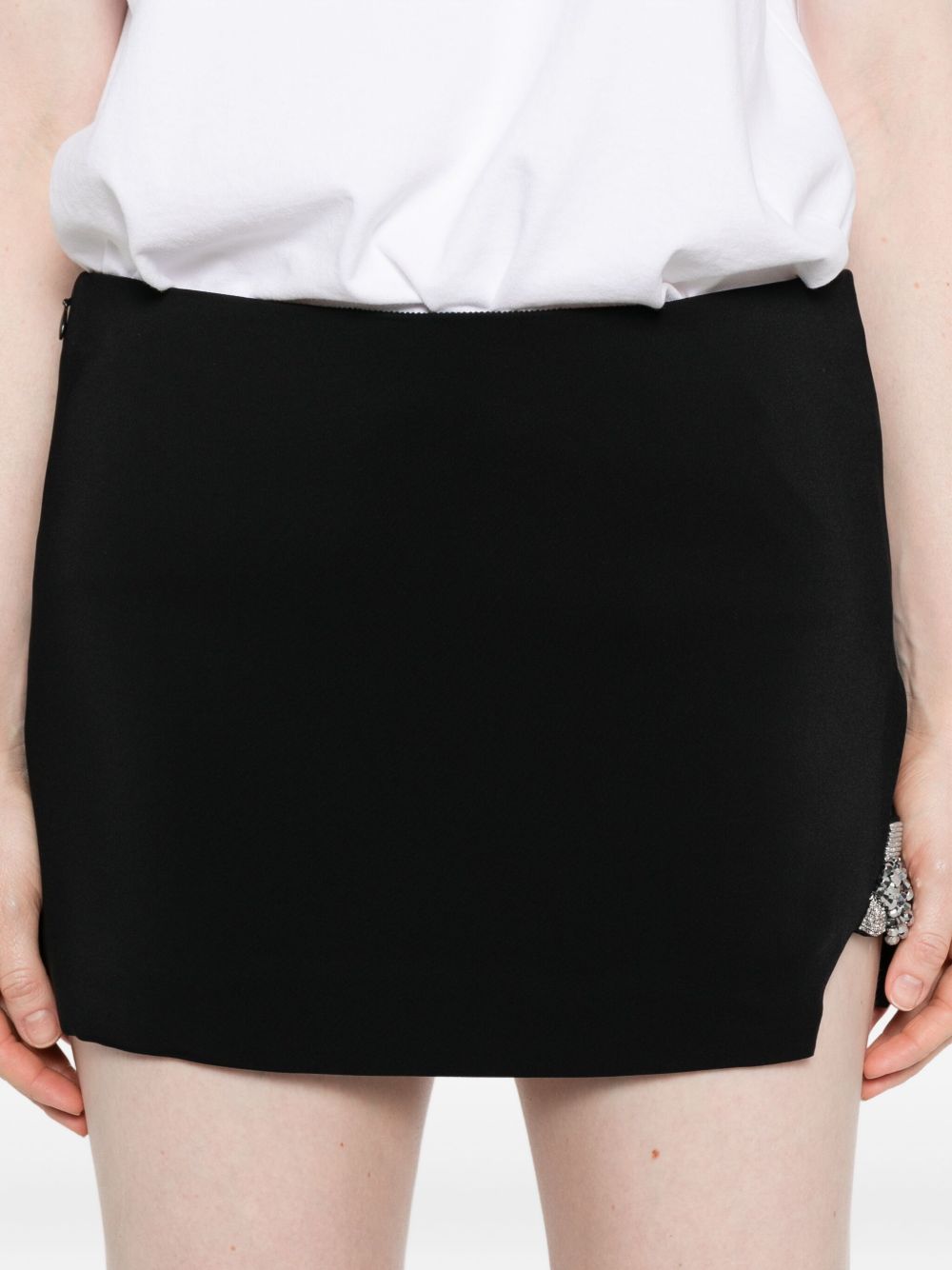 Minigonna con decorazione in nero Amen - donna 
