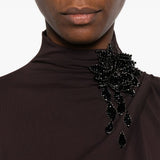 Abito mini con cut-out in marrone Amen - donna 