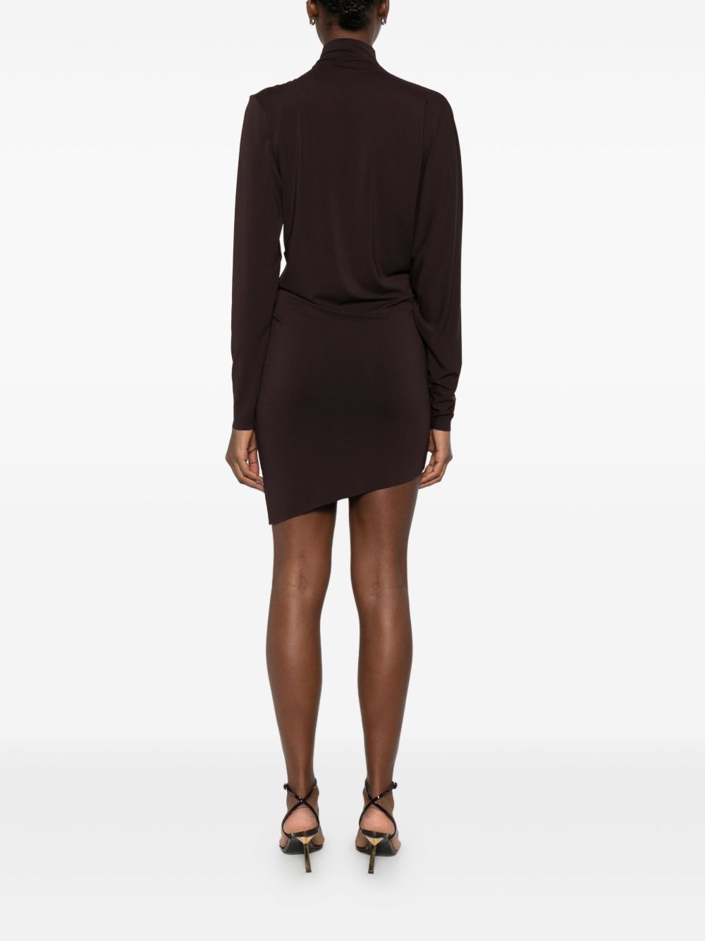 Abito mini con cut-out in marrone Amen - donna 