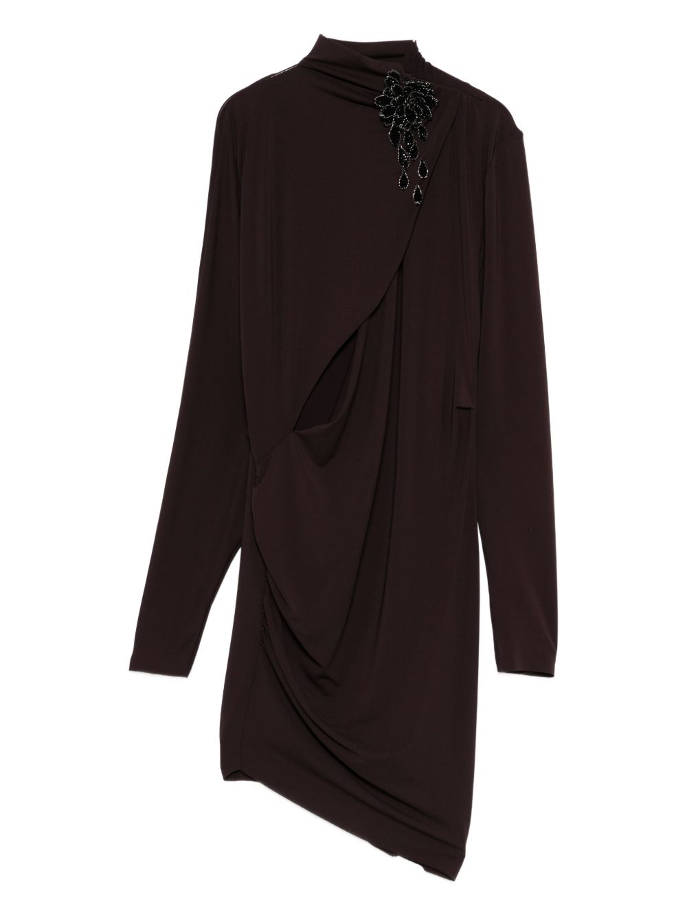 Abito mini con cut-out in marrone Amen - donna 