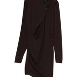 Abito mini con cut-out in marrone Amen - donna 