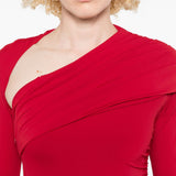 Abito asimmetrico in rosso Amen - donna 