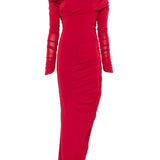 Abito asimmetrico in rosso Amen - donna 