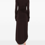 Abito asimmetrico in marrone Amen - donna 