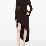 Abito asimmetrico in marrone Amen - donna 