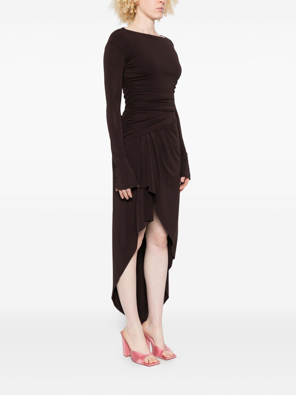 Abito asimmetrico in marrone Amen - donna 
