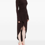 Abito asimmetrico in marrone Amen - donna 