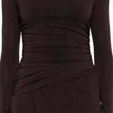 Abito asimmetrico in marrone Amen - donna 