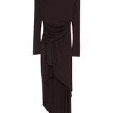 Abito asimmetrico in marrone Amen - donna 