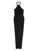 Abito lungo con scollo halter in nero Amen - donna