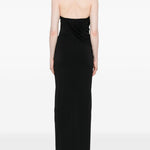 Abito lungo con scollo halter in nero Amen - donna 