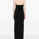 Abito lungo con scollo halter in nero Amen - donna 