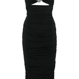 Abito con dettaglio cut-out in nero Amen - donna 
