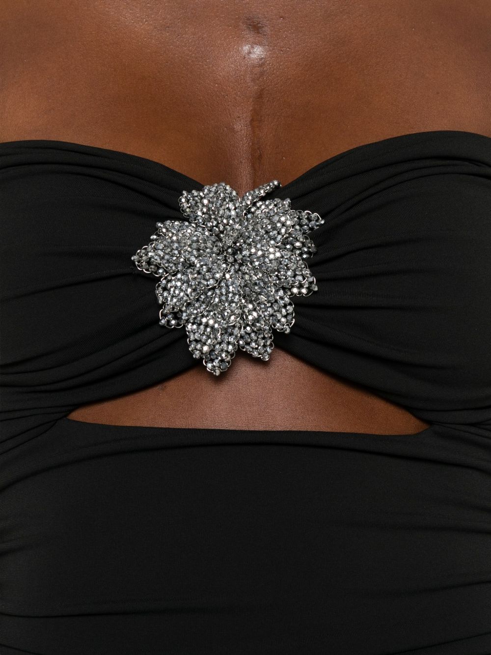 Abito con dettaglio cut-out in nero Amen - donna 