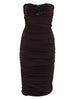 Abito senza spalline con paillettes in marrone Amen - donna