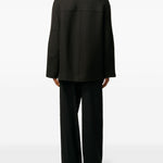Caban oversize a collo alto in grigio scuro Ami Paris - donna 