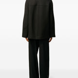 Caban oversize a collo alto in grigio scuro Ami Paris - donna 