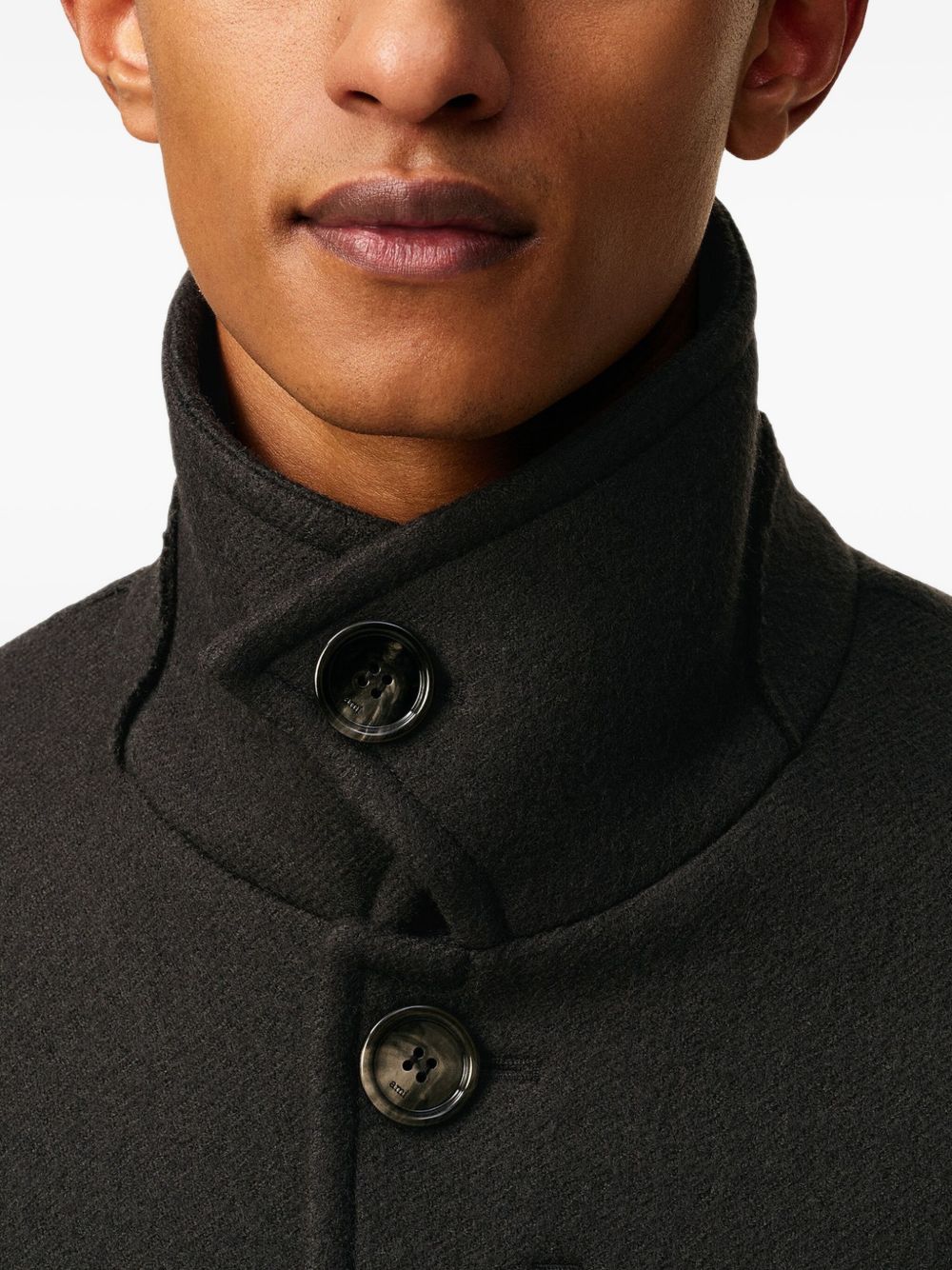 Caban oversize a collo alto in grigio scuro Ami Paris - donna 