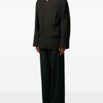 Caban oversize a collo alto in grigio scuro Ami Paris - donna 