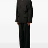 Caban oversize a collo alto in grigio scuro Ami Paris - donna 
