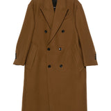 Cappotto doppio petto in lana in marrone Ami paris - uomo 