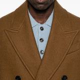 Cappotto doppio petto in lana in marrone Ami paris - uomo 