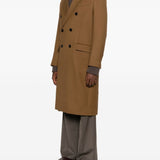 Cappotto doppiopetto manteau droit in marrone AMI Paris - uomo 