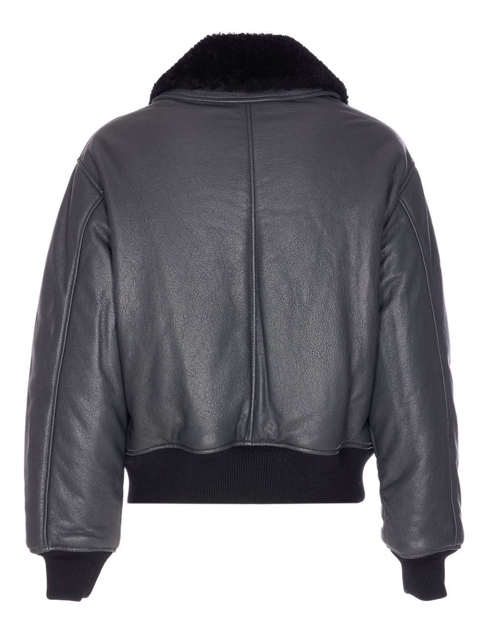 Giacca bomber in pelle in grigio Ami paris - uomo 