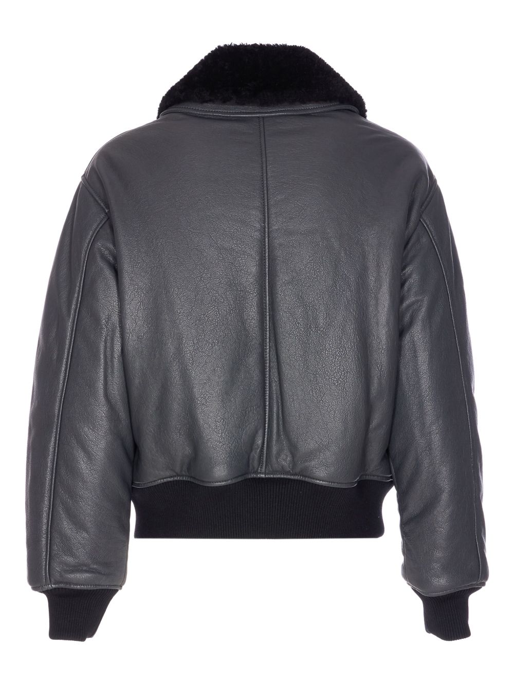 Giacca bomber in pelle in grigio Ami paris - uomo 