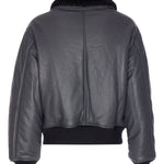 Giacca bomber in pelle in grigio Ami paris - uomo 