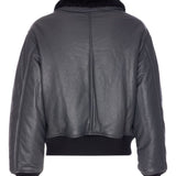 Giacca bomber in pelle in grigio Ami paris - uomo 