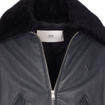 Giacca bomber in pelle in grigio Ami paris - uomo 