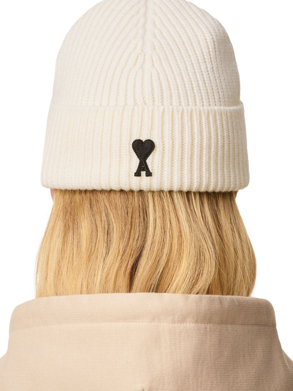 Berretto ami de coeur in bianco Ami paris - unisex 