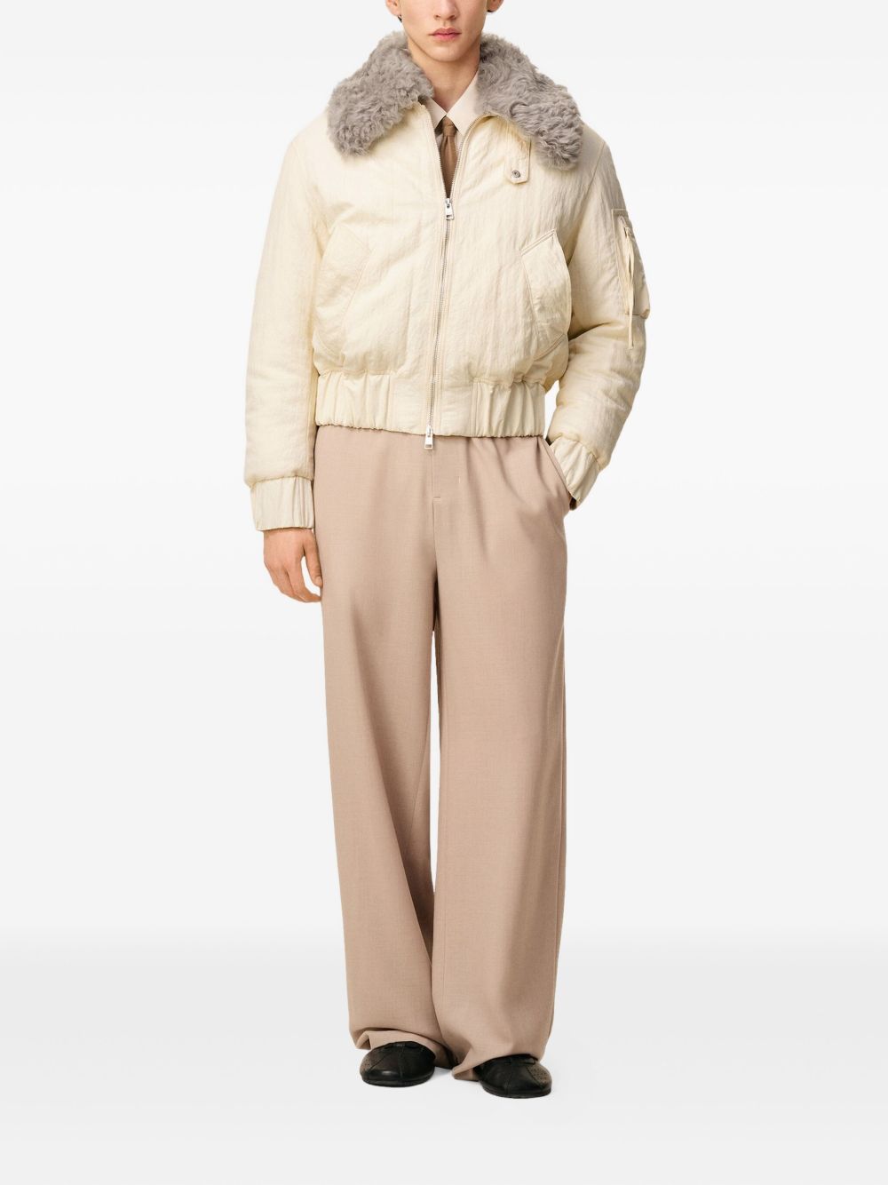 Bomber imbottito in avorio AMI Paris - unisex 
