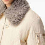 Bomber imbottito in avorio AMI Paris - unisex 