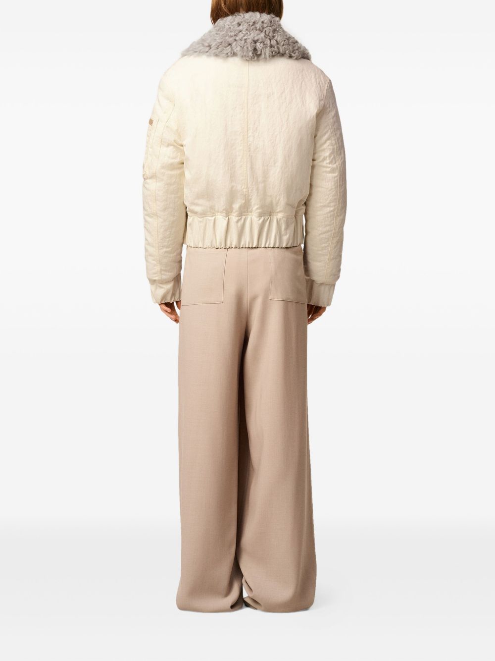 Bomber imbottito in avorio AMI Paris - unisex 