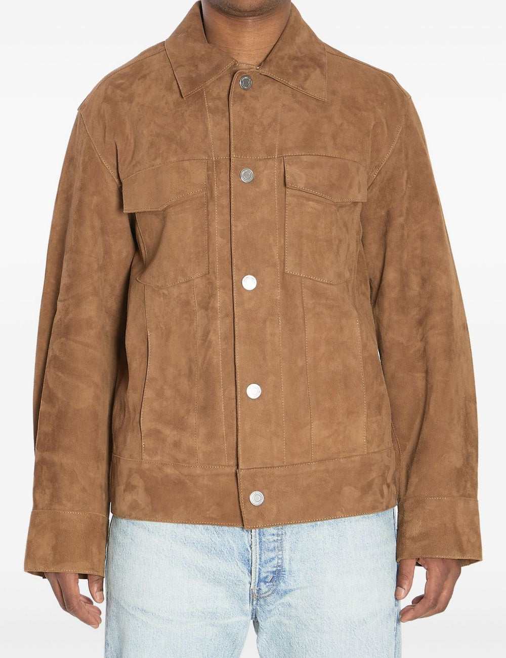 Giacca in suede marrone Ami Paris - uomo 