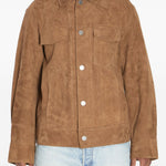 Giacca in suede marrone Ami Paris - uomo 