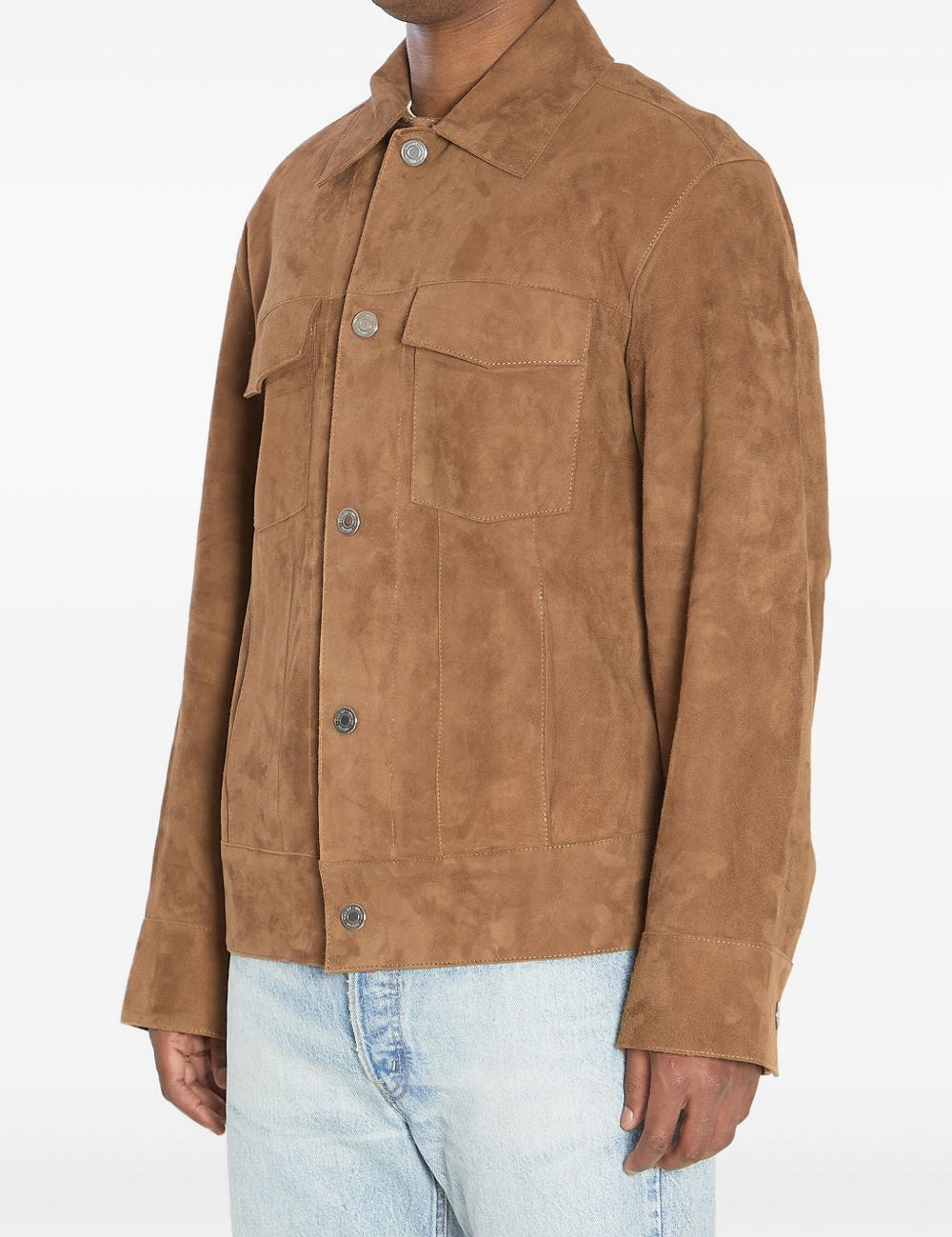Giacca in suede marrone Ami Paris - uomo 
