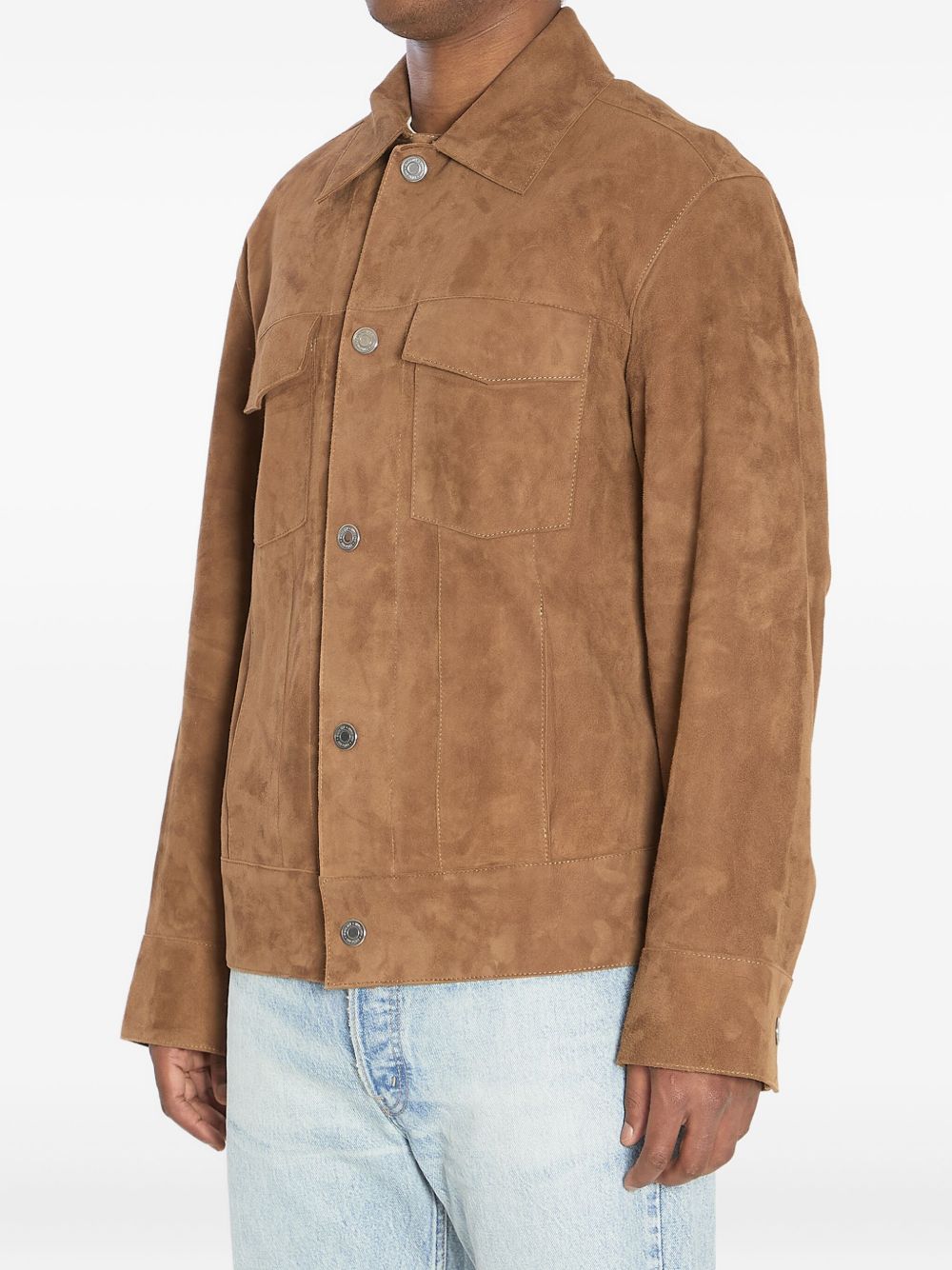 Giacca in suede marrone Ami Paris - uomo 