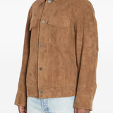 Giacca in suede marrone Ami Paris - uomo 