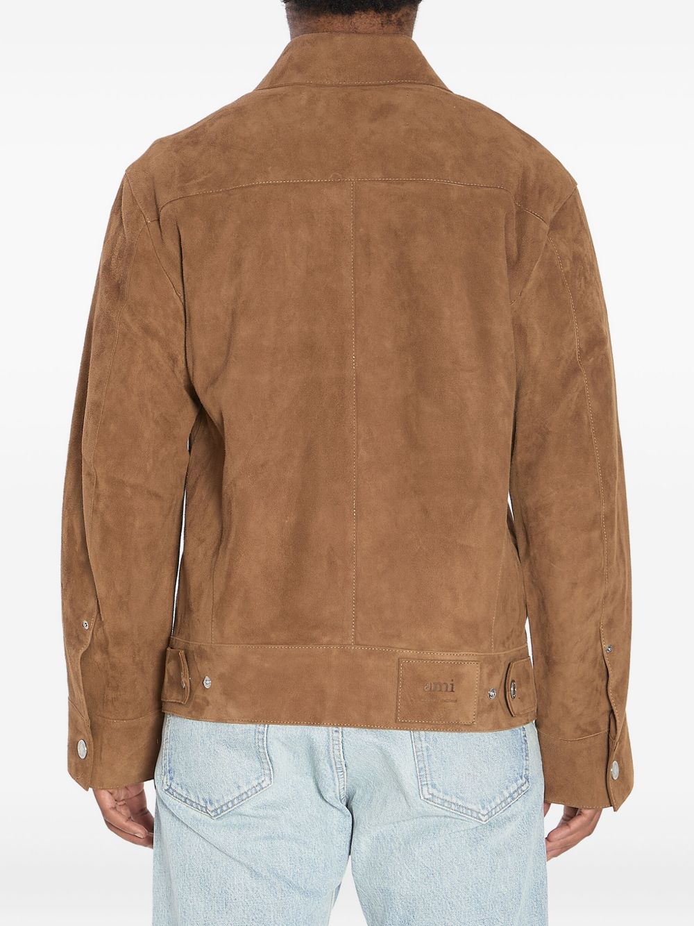Giacca in suede marrone Ami Paris - uomo 