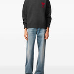 Maglione a collo alto Ami De Coeur in grigio Ami paris - unisex 