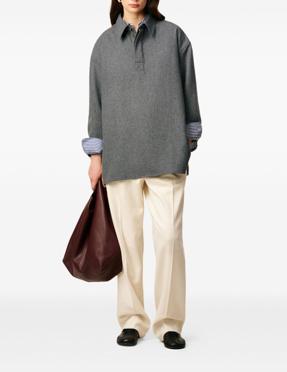 Polo in lana in grigio Ami paris - donna 