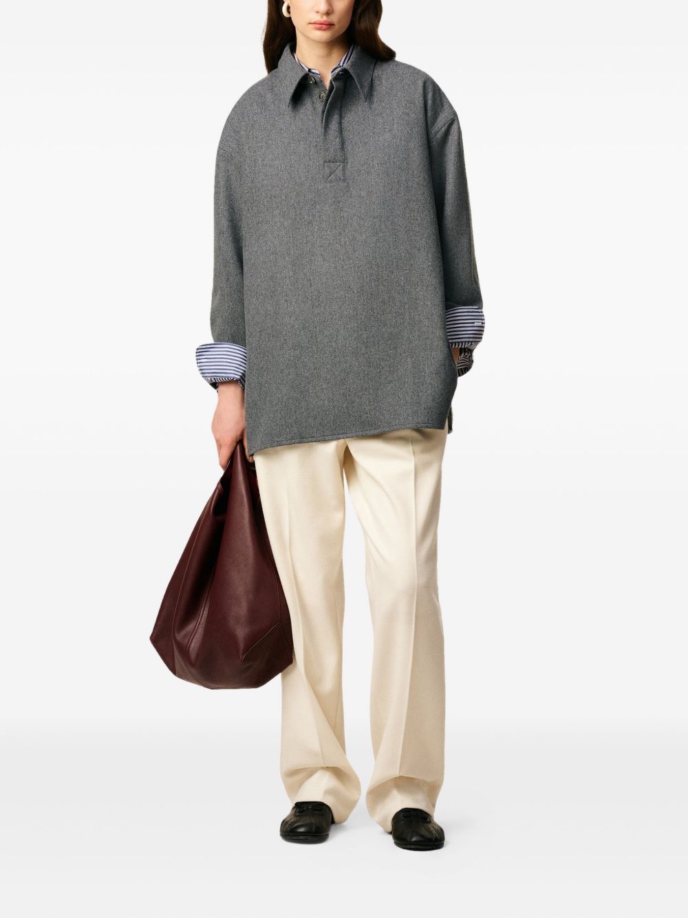 Polo in lana in grigio Ami paris - donna 