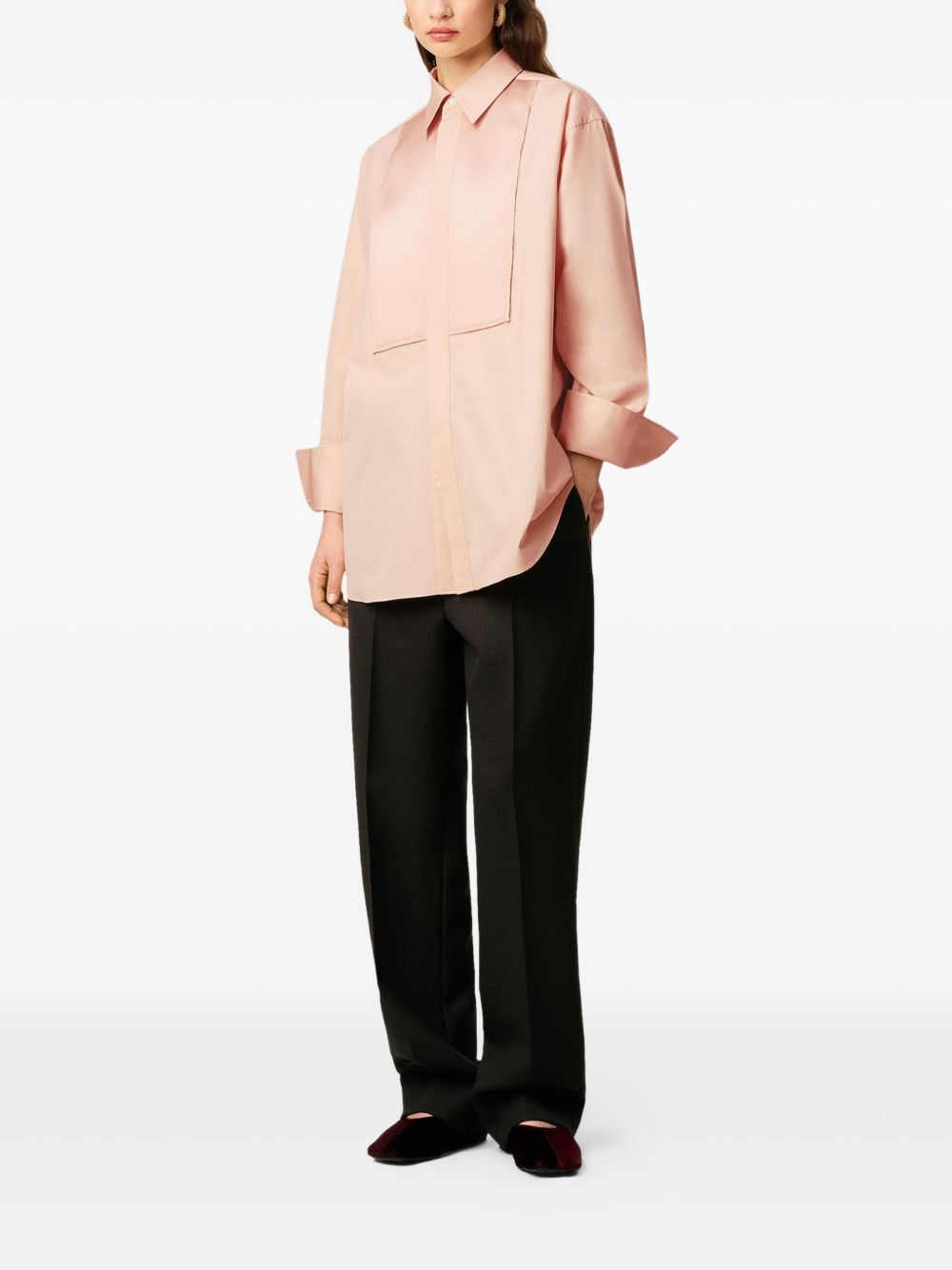 Camicia con bottoni in rosa Ami paris - donna 