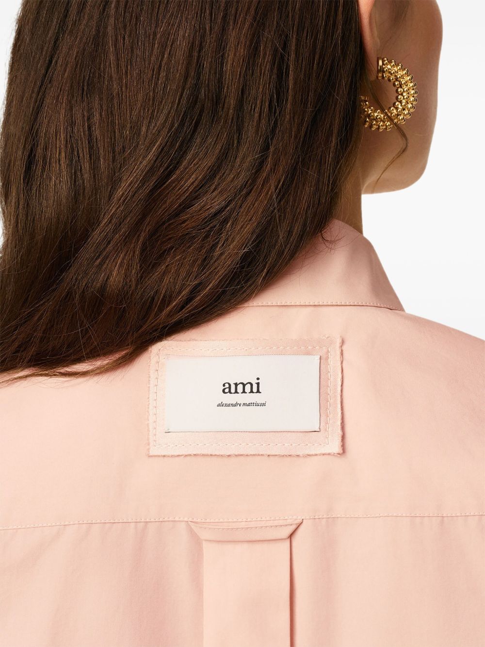 Camicia con bottoni in rosa Ami paris - donna 