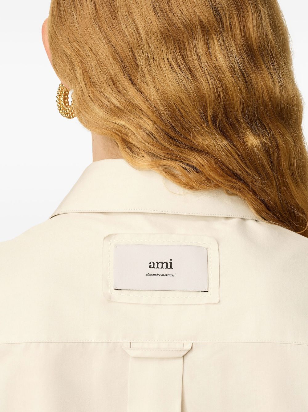Camicia con logo posteriore in avorio Ami Paris - unisex 