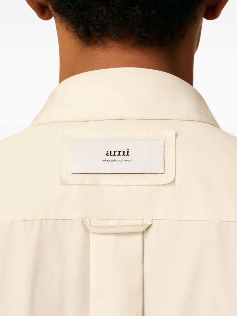 Camicia con logo posteriore in avorio Ami Paris - unisex 