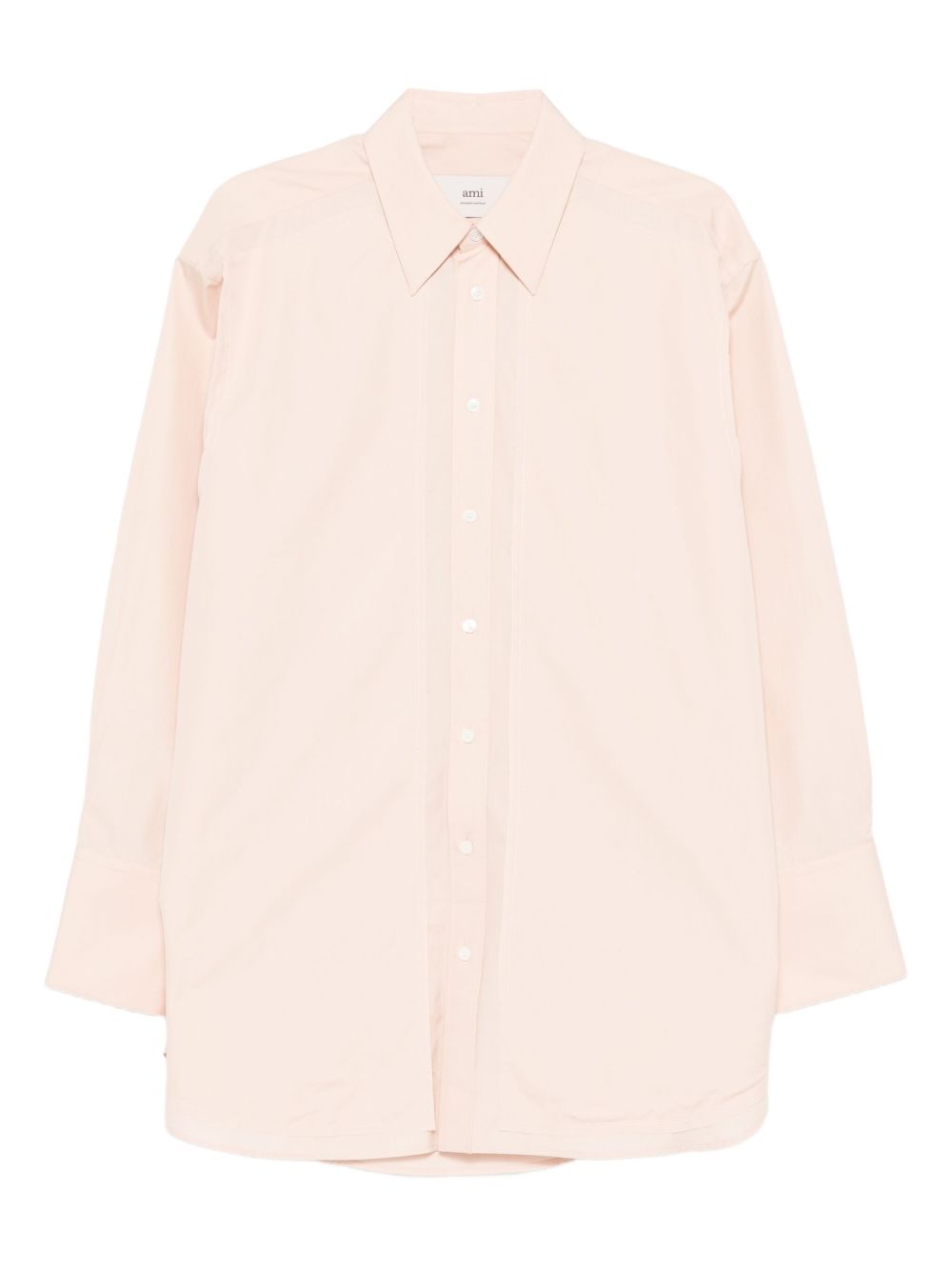 Camicia con logo posteriore in rosa chiaro Ami Paris - unisex 